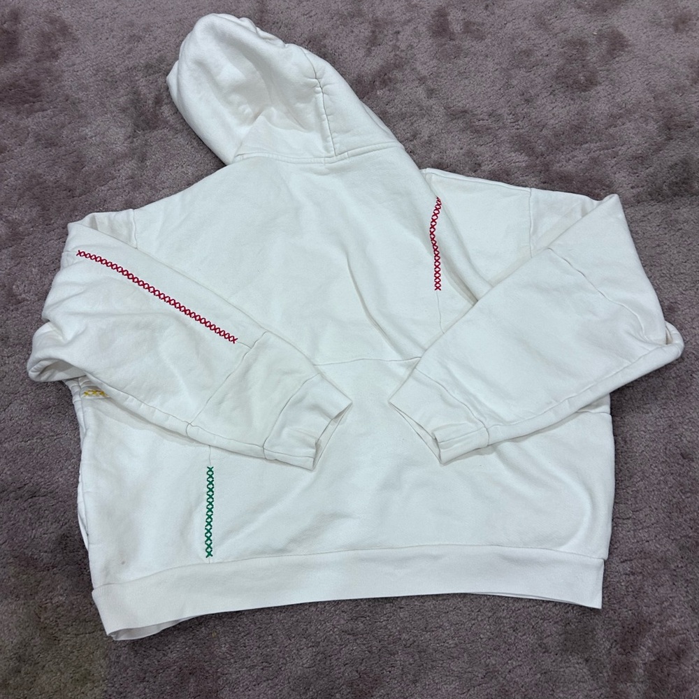 Madhappy x Vans Patchwork Cream Hoodie Size Medium Flawed - Picture 3 of 9